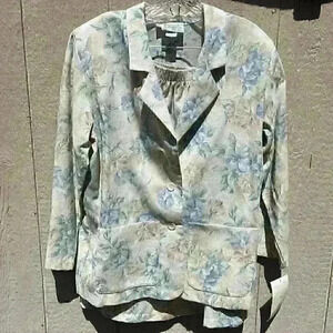 New Lighthouse Point Fashions Jacket Sz M & Skirt Sz L Floral Matching Set USA